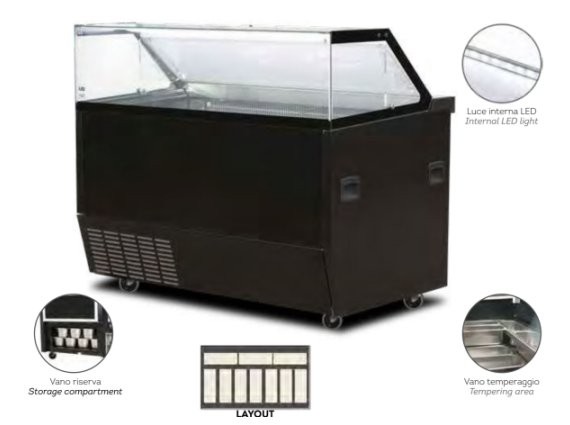 Vetrina per gelati Evoque 10
